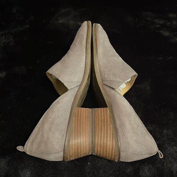 Lucky Brand D'Orsay Taupe Gray Leather Booties - Picture 6 of 9